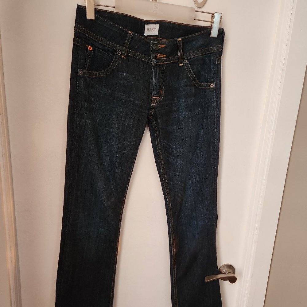 HUDSON Signature Bootcut Jeans, Low Rise Flap Pocket W170DHK